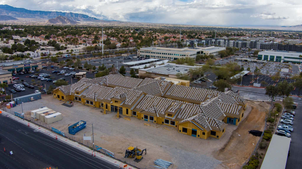 Aerial photo of Poet's Walk 18 Memory Care Facility